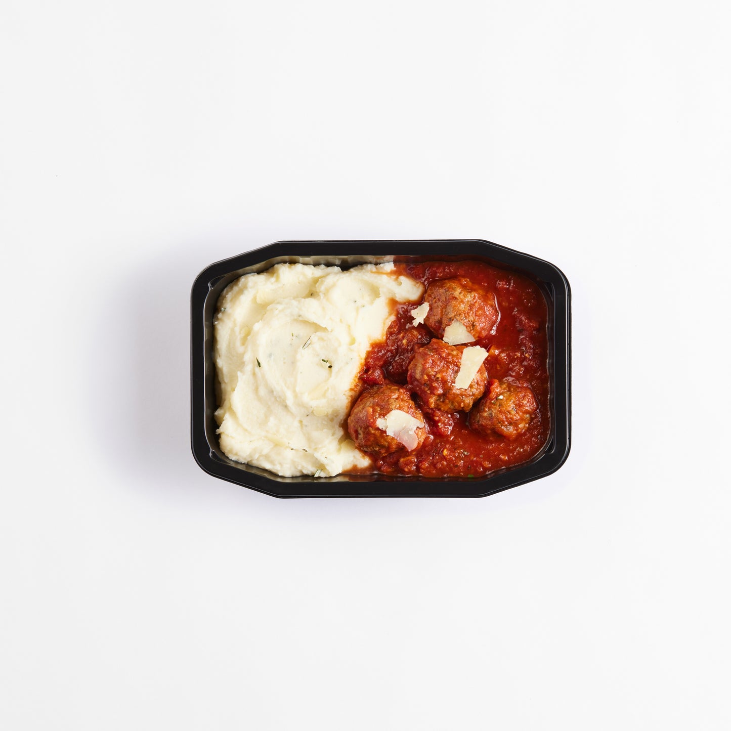 Italian Lean Beef Meatballs & Rosemary Parmesan Mash