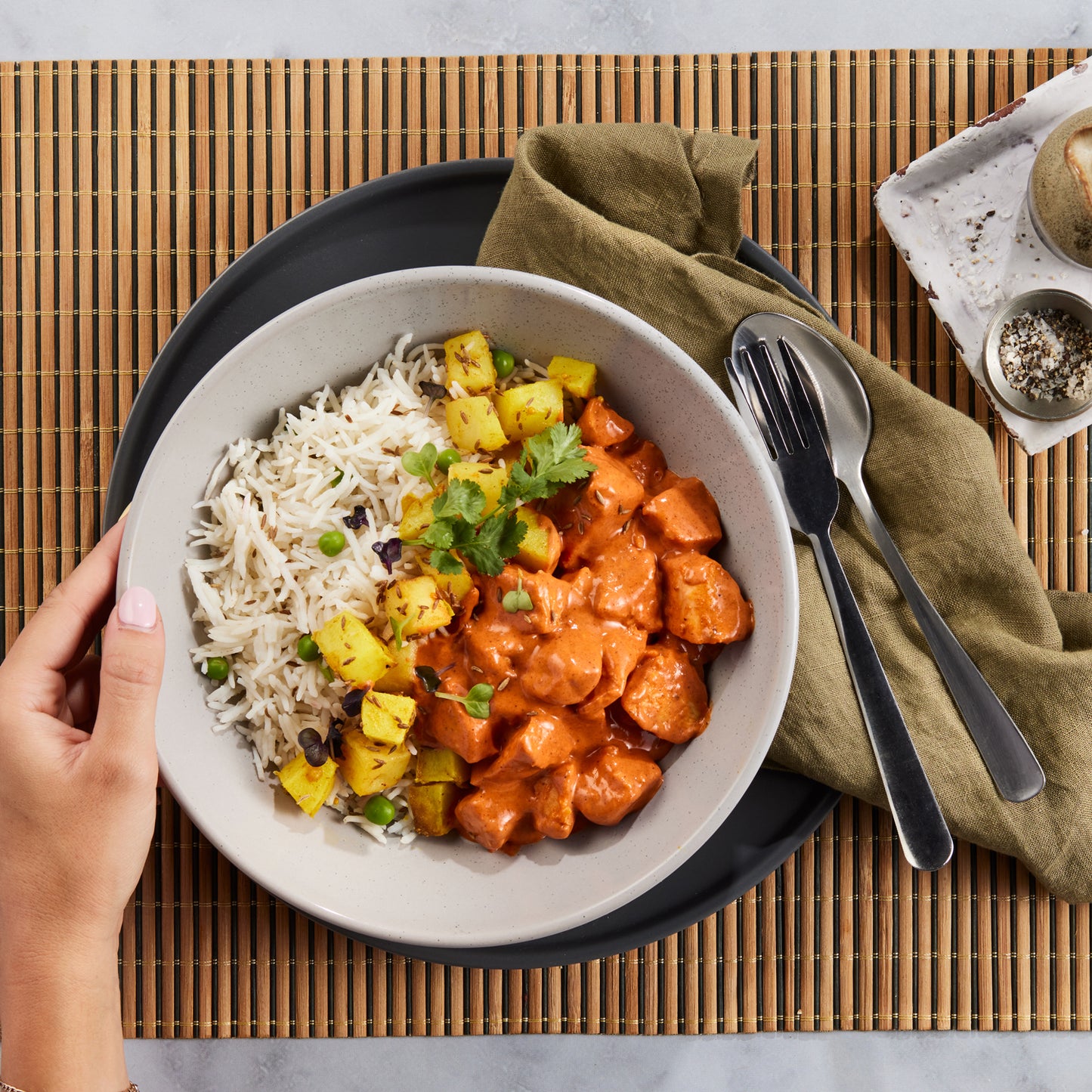 Butter Chicken & Turmeric Potatoes