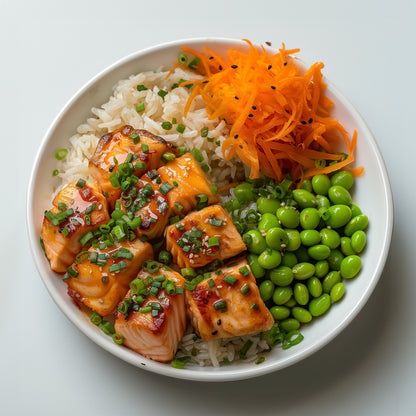 Poached Salmon Poke Bowl